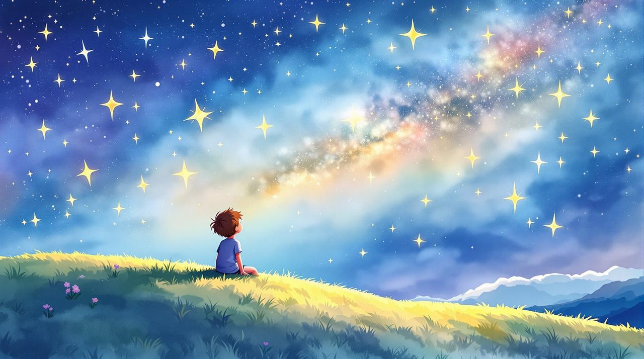 小蝌蚪影院 - 手绘动画短片：星空之梦 投稿封面